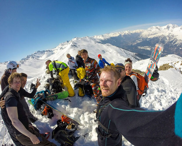 Gruppe Skireise Alpen