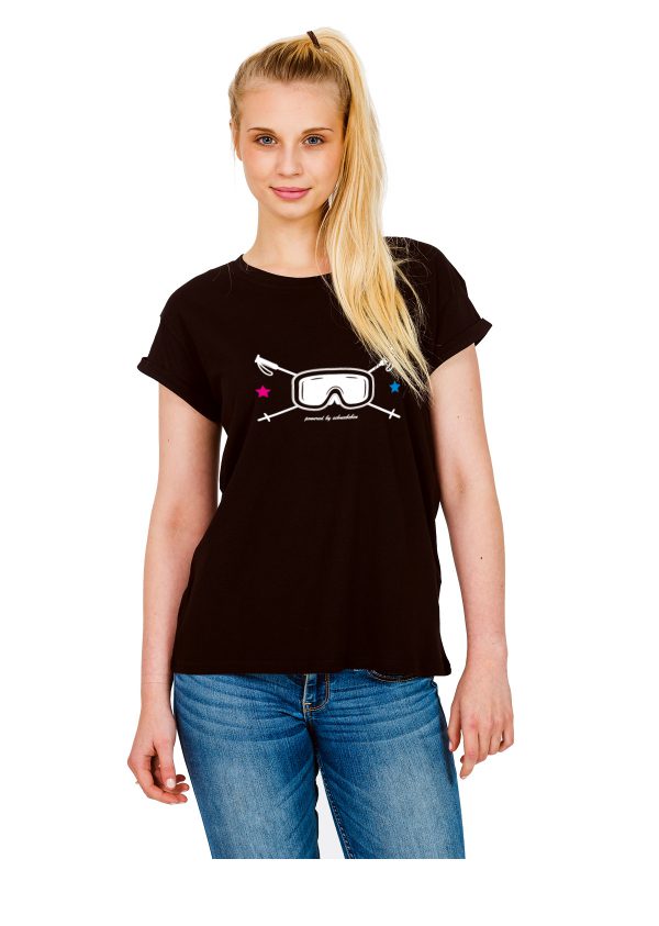 Model Schneebeben schwarzes Shirt "Skibrille"